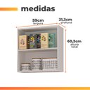 Ver imagem 2 de Armário Aéreo de Cozinha 1 Porta 0,59m Favorita Branco Lacca