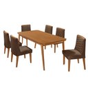 Ver imagem 2 de Mesa de Jantar Copper 180cm Tampo Mdf com 6 Cadeiras Eloise Moderna Mobília