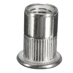 Rebite Rosca Recartilhado Cabeça Plana M10 Zincado 50 Peças - 1