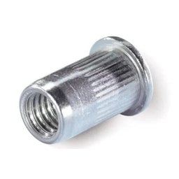 Rebite Rosca Recartilhado Cabeça Plana M10 Zincado 50 Peças - 2