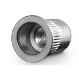 Rebite Rosca Recartilhado Cabeça Plana M10 Zincado 50 Peças - 5