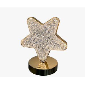 Luminaria Abajur de Cabeceira com 3 Cores Touch Recarregável Estrela