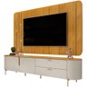 Rack para Sala com Painel para Tv 75 Pol Dion D05 Bali Cedro - Lyam Decor - 1