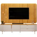 Ver imagem 3 de Rack para Sala com Painel para Tv 75 Pol Dion D05 Bali Cedro - Lyam Decor