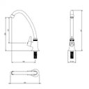 Ver imagem 2 de Torneira de Mesa para Cozinha 1156MIHK 1/4 de Volta Japi