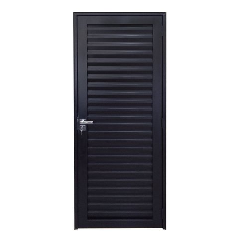 Porta Palheta de Alumínio Preto Maçaneta Premium Linha Roma:Direita/ 210 x 80