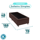 Ver imagem 4 de Cama Box Bau Solteiro Blindado Nature Marrom 78x188