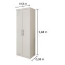 Ver imagem 3 de Armário Multiuso 2 Portas 5 Prateleiras Santos 