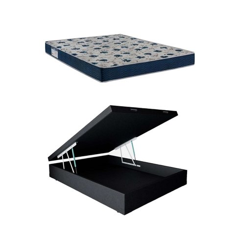 Cama Box Baú Casal Preto Iso 60 D28 - Ortobom