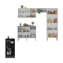 Ver imagem 4 de Armário de Cozinha com Bancada Americana Xangai Multimóveis Mp2203 Branco/preto