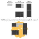 Ver imagem 5 de Armário de Cozinha com Bancada Americana Xangai Multimóveis Mp2203 Branco/preto