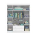 Ver imagem 3 de Jogo de Quarto Infantil de Bebê Completo Roupeiro Lívia 4 Portas + Cômoda Branco - Phoenix Baby