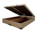 Ver imagem 1 de Base Box Baú Queen Bipartido Blindado 158x198 Linho Bege Bio Box