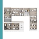 Ver imagem 4 de Cozinha Milla Tidy 14 Portas 3 Gavetas MDF Branca Móveis Carraro