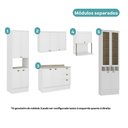 Ver imagem 6 de Cozinha Milla Tidy 14 Portas 3 Gavetas MDF Branca Móveis Carraro