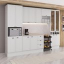Ver imagem 1 de Cozinha Milla Tidy 14 Portas 3 Gavetas MDF Branca Móveis Carraro