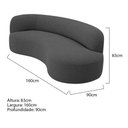 Ver mais imagens de Divã Recamier Orgânico Tokyo 160cm Lado Direito Linho Cinza