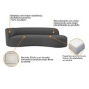 Ver imagem 5 de Divã Recamier Orgânico Tokyo 160cm Lado Direito Linho Cinza