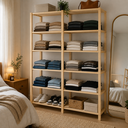 Ver imagem 2 de Arara de Roupas Estilo Closet Aberto com 6 Prateleiras