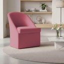Ver imagem 3 de Kit 4 Poltronas Decorativas Malli Suede Espuma Rosa Pallazio