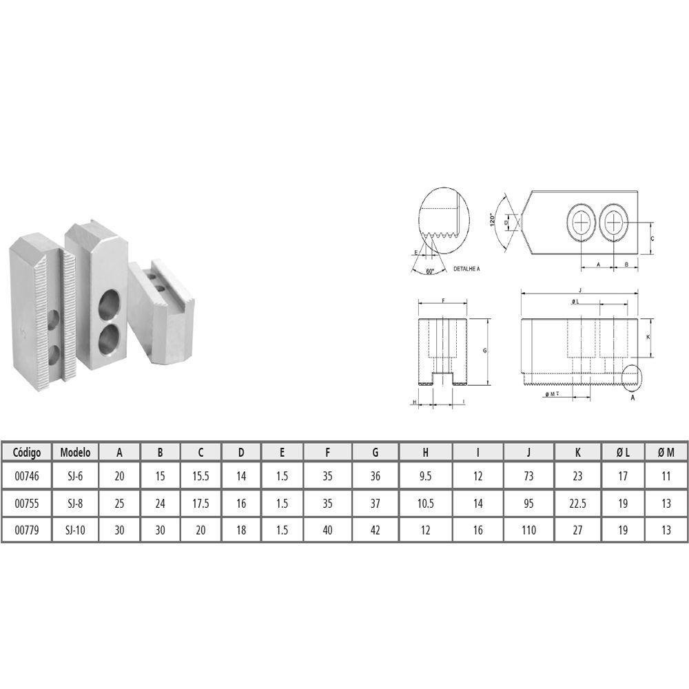 Castanha Mole para Placa de Torno Hidráulica Sj-6 - 3