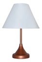 Ver imagem 1 de Abajur para Sala ou Quarto Base Cobre e Cúpula de algodão Branca