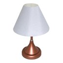 Ver imagem 2 de Abajur para Sala ou Quarto Base Cobre e Cúpula de algodão Branca