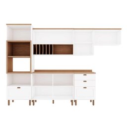 Cozinha Modulada Cristal 330cm Provençal Completa 100% Mdf Cor:branco - 3