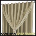 Ver imagem 6 de cortina pé direito 5,00 x 4,50 c/voal Lisboa blackout bege
