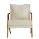 Ver imagem 2 de kit 2 Poltronas Cadeira Marilia Recepção - Linho Bege