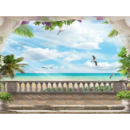 Papel De Parede Paisagem Digital Varanda 3D 6M² Dav15 - 3
