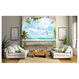 Papel De Parede Paisagem Digital Varanda 3D 6M² Dav15 - 2