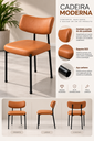 Ver imagem 3 de Kit 2 Cadeiras Jantar Estofada Aço Carbono Design Curvo Moderna - Cosper