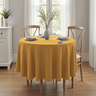 Toalha de Mesa Redonda em Tecido Oxford Dourado - 2