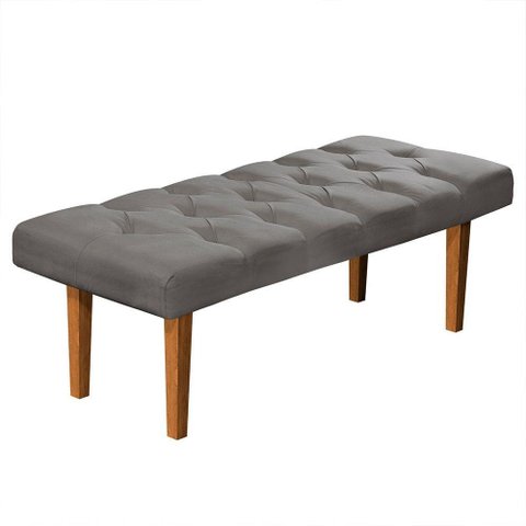 Recamier Banco Quarto Paris 150cm Suede Pavia:Cinza