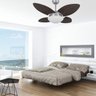Ventilador de Teto 4 Pás e Luminária Volare Escovado Mini Pétalo Palmae Volare - 3