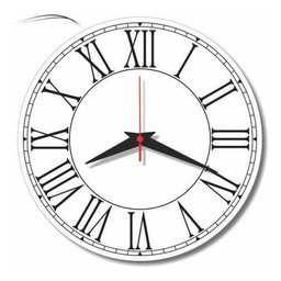 Relógio Parede Vintage Numero Grande Romano Branco 30cm - 1