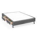 Ver imagem 1 de Cama Box Base c/Gavetas Viúva Poli Tecido Gray (128x27-c/2 Gavs) - Castor