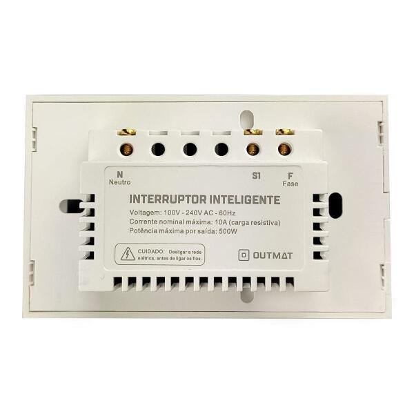 Interruptor Inteligente Outmat Touch Wi-Fi 4X2 1 Botão - 3
