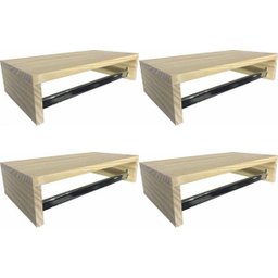 Kit 4 Cabideiros De Parede Arara Roupas Madeira Rústica Pinus Closet Módulos Organizadores De - 1 Kit 4 Cabideiros De Parede Arara Roupas Madeira Rústica Pinus Closet Módulos Organizadores De - 1