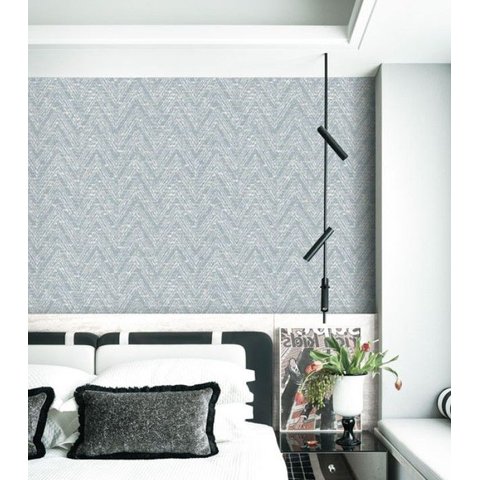 Papel de Parede Edantex Avalon 2 - Chevron Cinza Ava-256