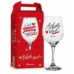 Taça de Vinho na Caixa Adoro Você Presente Especial - 1