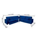 Ver imagem 2 de Sofá Milão 3.75mx3.75m de Canto, Retrátil e Reclinável - Azul