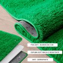 Ver imagem 3 de Jogo Tapete Passadeira Quarto 2 Uni Verde 50 X 140 Cm