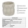 Vaso de Concreto Decorativo Colmeia 10cm Cinza Linha Eco - 2
