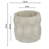 Vaso de Concreto Decorativo Colmeia 10cm Cinza Linha Eco - 5