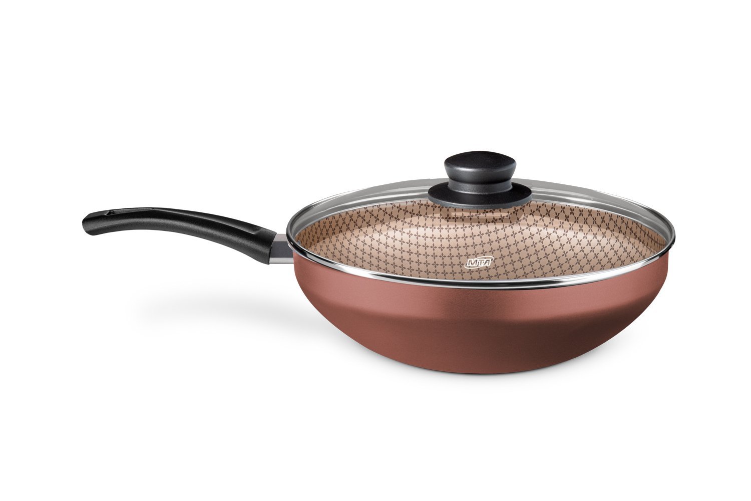 Panela Wok Flora com Tampa Nº28 - Chocolate Mta