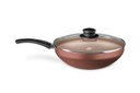 Ver imagem 1 de Panela Wok Flora com Tampa Nº28 - Chocolate Mta