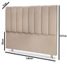 Cabeceira Estofada Cama Box Casal Carla 1,40cm Suede Bege - 4