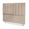 Cabeceira Estofada Cama Box Casal Carla 1,40cm Suede Bege - 2